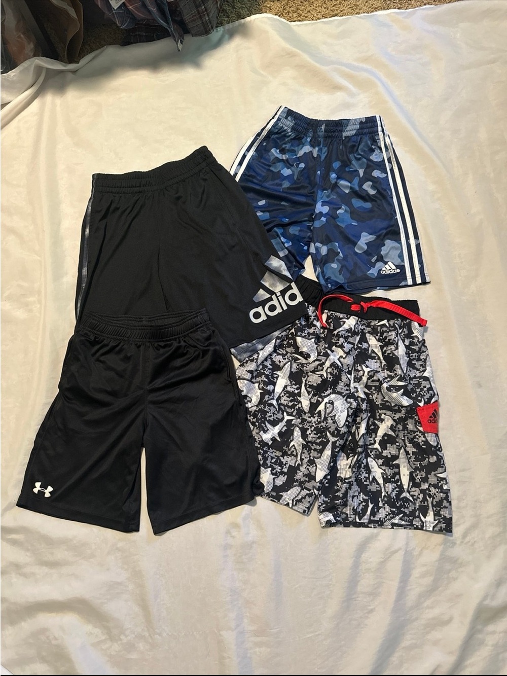 Adidas Under Armour Youth Short Bundle Sz M